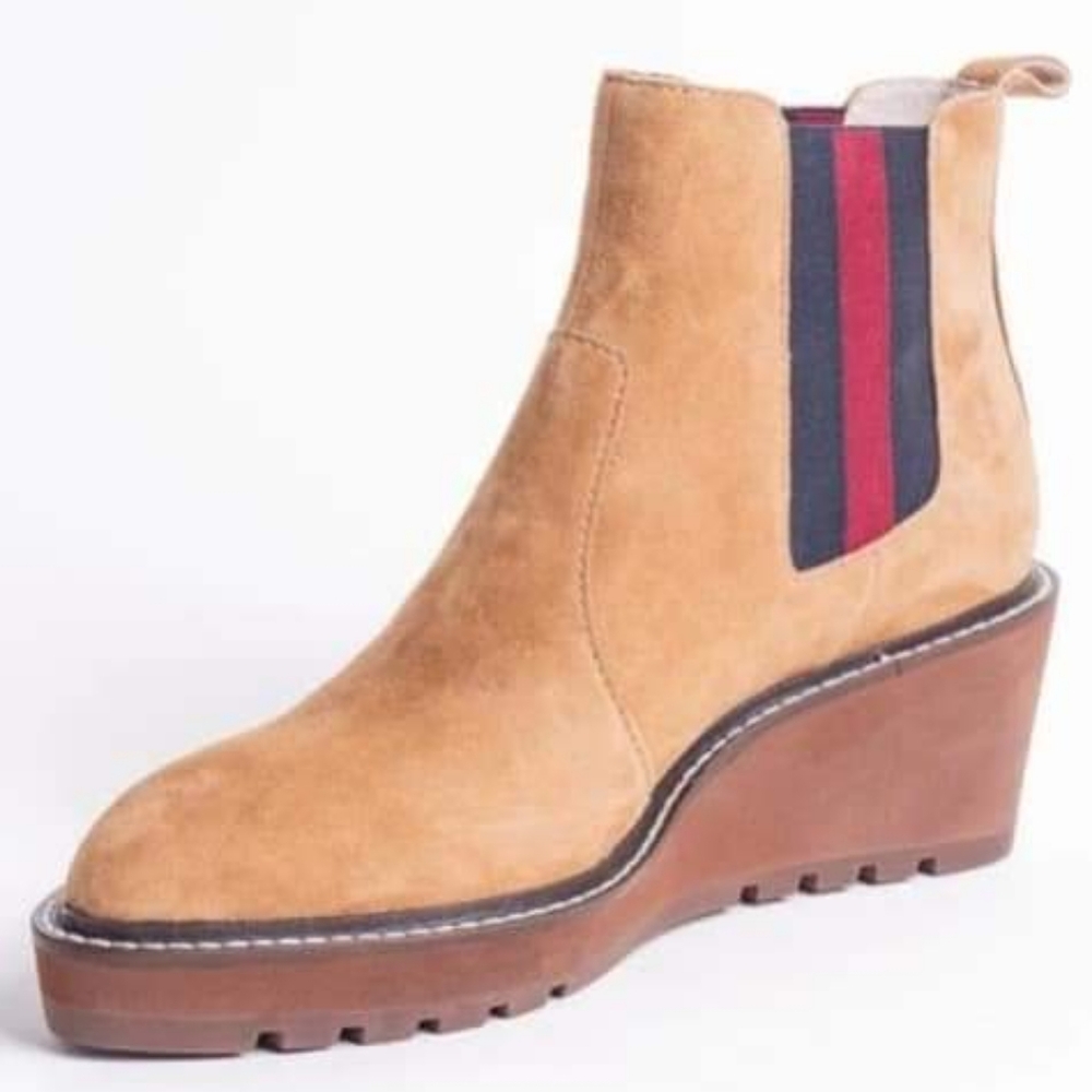 Suede Wedge Boots